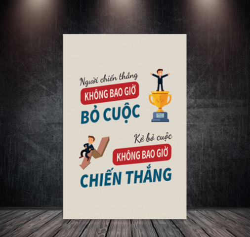 Tranh Slogan Treo Văn Phòng Chất Liệu Vải Canvas - Câu Nói Truyền Cảm Hứng, Trang Trí Hiện Đại Cho Không Gian Làm Việc