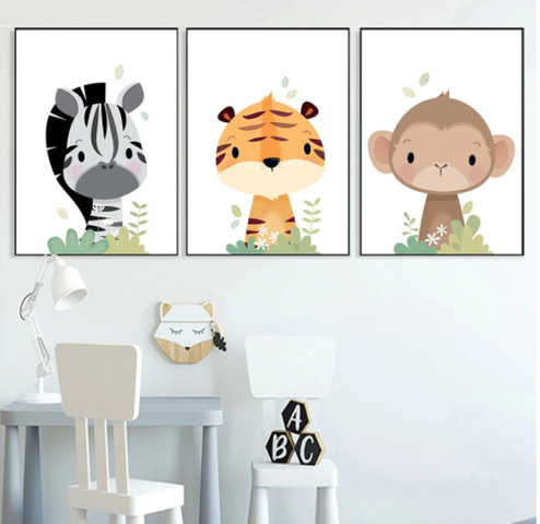 Tranh Treo Tường Trang Trí Phòng Bé - Mẫu Độc Đáo, Xinh Xắn, Chống Thấm Nước, Kiểu Dáng Dễ Thương