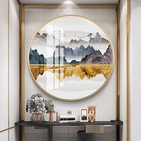 Tranh Tròn Treo Tường Phong Cách Giả Cổ Tráng Gương 40-80cm - Trang Trí Nhà Cửa Sang Trọng, Bền Đẹp 20 Năm