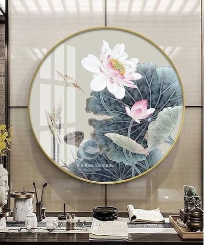 Tranh Tròn Treo Tường Tráng Gương Phong Cảnh Thiên Nhiên - Nghệ Thuật Hiện Đại, Bền Màu, Trang Trí Nhà Cửa Thẩm Mỹ