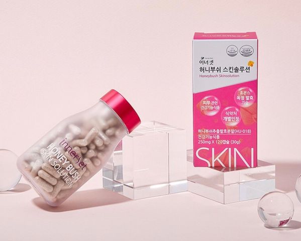 Viên Uống Chống Nắng HoneyBush Skin Solution - Dưỡng Ẩm Bảo Vệ Da, Hỗ Trợ Trẻ Hóa Da và Giảm Nếp Nhăn, Hàng Chính Hãng Hàn Quốc