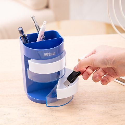 Cốc Cắm Bút 7 Tầng Deli - Thiết Kế Nhỏ Gọn, Tiện Lợi Cho Văn Phòng Và Học Sinh - Đồ Dùng Học Tập Thông Minh