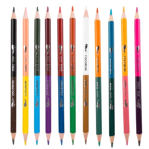 Hộp 24 bút chì màu 2 đầu Deli EC00520