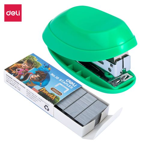 Dập Ghim Mini Deli E0220 (#10) - Tiện Dụng, Màu Sắc Đầy Hấp Dẫn, Phù Hợp Cho Văn Phòng Và Học Tập