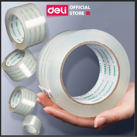 Băng Dính Deli Chống Thấm Siêu Mỏng 45mm x 60m - Băng Keo Đóng Gói Độ Dính Cao Chuyên Dụng Văn Phòng Phẩm