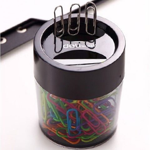 Hộp đựng ghim Deli E9881 φ58*75MM - Thiết kế tiện lợi, dễ dàng lưu trữ và sử dụng cho văn phòng phẩm