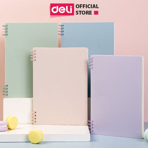 Sổ Tay Ghi Chép Deli A5 B5 Pastel 24202/24203 - Sổ Gáy Xoắn Chất Lượng, Phù Hợp Cho Tất Cả Mọi Đối Tượng
