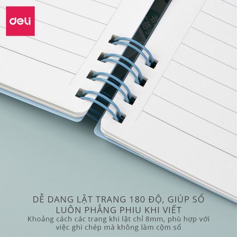 Sổ Tay Ghi Chép Deli A5 B5 Pastel 24202/24203 - Sổ Gáy Xoắn Chất Lượng, Phù Hợp Cho Tất Cả Mọi Đối Tượng