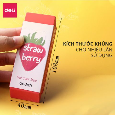 Gôm Tẩy Chì 2B Deli Cỡ Lớn 71050 - Tẩy Sạch, Màu Sắc Đa Dạng, Thiết Kế Gọn Nhẹ - Văn Phòng Phẩm Chất Lượng Cao