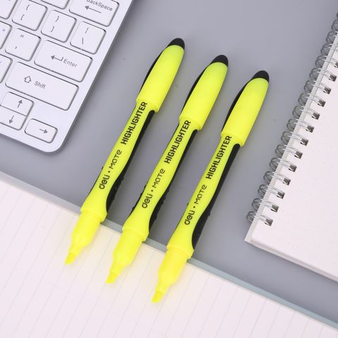 Combo 2 Bút Highlight Nhấn Dòng Mực Vàng Xanh Deli EU35150/EU35170 - Bút Văn Phòng Chất Lượng Cao, Tươi Sáng, Đánh Dấu Thông Tin Quan Trọng