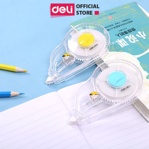 Bút Xóa Băng Deli 8180 - Băng Xóa Dài 30m, Che Phủ Tốt, Sử Dụng Lâu Dài, Màu Xanh Và Vàng - Dụng Cụ Học Tập Văn Phòng