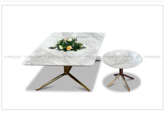 Bàn Trà Boston 2 Bàn Asahi Nhật Bản - Thiết Kế Hiện Đại, Sang Trọng với Mặt Đá Marble và Gốm Cho Phòng Khách Thêm Đẳng Cấp