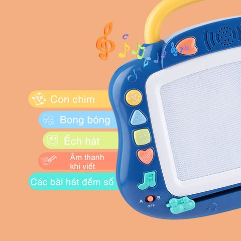 Bảng Vẽ Tự Xóa Có Máy Phát Nhạc KUB Cho Bé - Đồ Dùng Học Tập Thú Vị Giúp Bé Vừa Học Vừa Chơi, Khuyến Khích Sáng Tạo