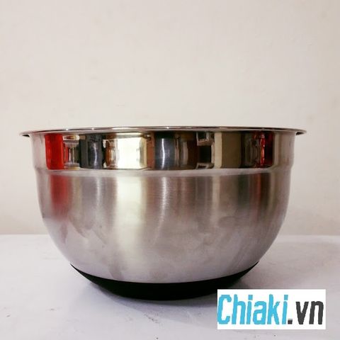 Bát Trộn Inox Đường Kính 24cm Có Đế Cao Su Chống Trượt - Dụng Cụ Làm Bánh Chất Lượng Cao Tại Việt Nam