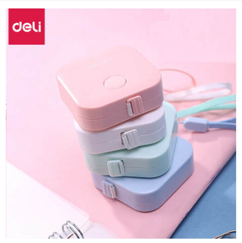 Bộ 5 Đồ Dùng Học Tập Deli - Hộp Bút, Thước Dây, Sổ Tay, Kéo Gấp, Bút 4 Màu Cho Bé - Vật Dụng Học Tập Tiện Lợi