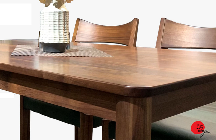 Bộ Bàn Ăn Kondo 4 Ghế Asahi Nhật Bản - Nội Thất Sang Trọng Cho Không Gian Bếp Nhỏ, Chất Liệu Gỗ Óc Chó Cao Cấp