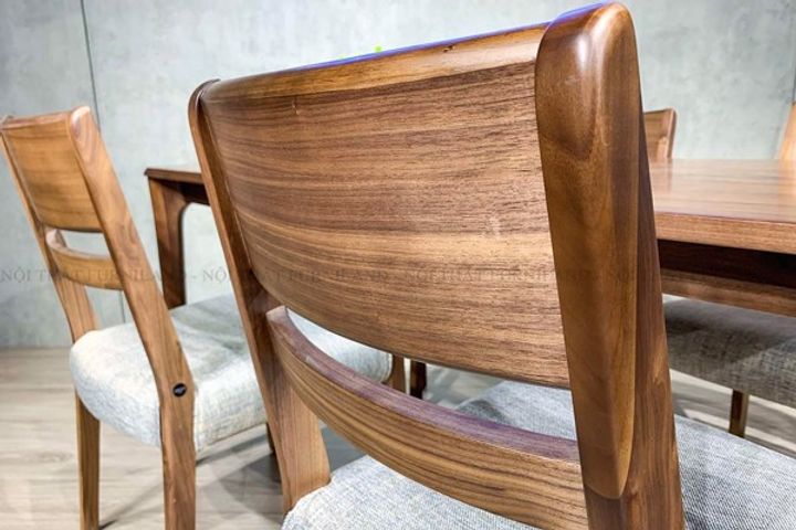 Bàn ăn Narita 1M4 Asahi Nhật Bản - Gỗ óc chó cao cấp, Thiết kế tối giản, Mặt bàn bo tròn, Phù hợp cho gia đình có trẻ nhỏ