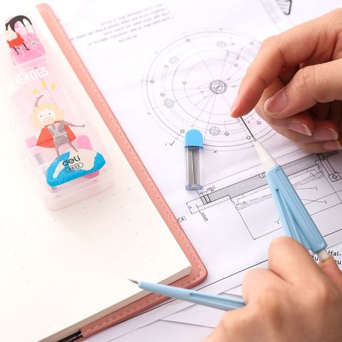 Bộ Compa Học Sinh Deli E8622 - Thiết Kế Gọn Nhẹ Với Hộp Ngòi Chì Thay Thế - Đồ Dùng Học Tập Tiện Lợi