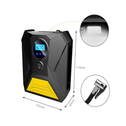Bơm Hơi Điện Đa Năng Cho Ô Tô - Bơm Nệm & Xe Máy, LED Hiển Thị, Tự Động Ngắt Khi Đầy - Thiết Bị Gia Đình Tiện Lợi