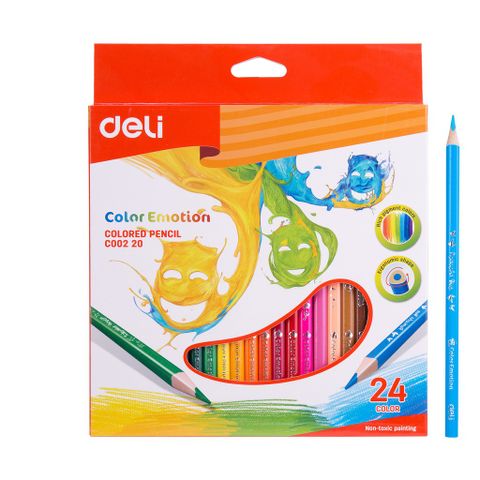 Bút Chì Màu Học Sinh 3 Cạnh Deli - 12/18/24/36 Màu Sắc Tươi Sáng, Dễ Cầm Nắm, Hỗ Trợ Sáng Tạo Cho Trẻ Em