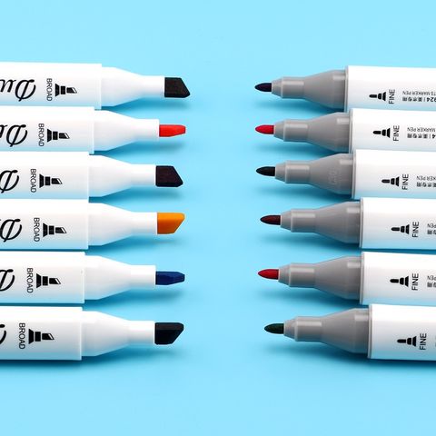 Bút màu marker 2 đầu chuyên nghiệp Baoke MP 2924 - Bút vẽ đa năng cho nghệ sĩ và người mới bắt đầu - Màu sắc tươi sáng, chất lượng cao
