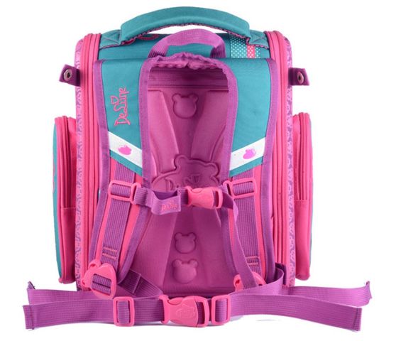 Cặp chống gù lưng Delune SP000173 - Chất liệu siêu nhẹ, chống nước, bảo vệ lưng cho trẻ em 6-11 tuổi, phù hợp cho bé gái.