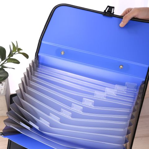 Cặp Tài Liệu A4 Deli E5559 12 Ngăn - Giữ Hồ Sơ Ngăn Nắp, Kiểu Dáng Hiện Đại, Bền Chắc, Tiện Dụng Cho Văn Phòng