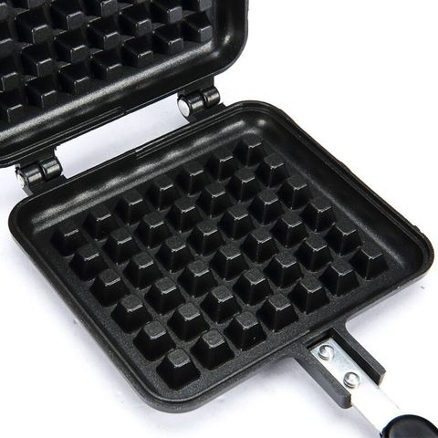 Chảo Nướng Bánh Waffle Chống Dính 2 Mặt Kích Thước 13x14cm - Dụng Cụ Làm Bánh Tiện Lợi Cho Người Yêu Thích Nấu Ăn