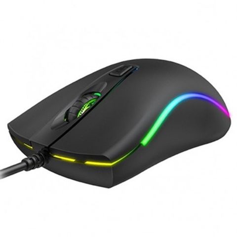 Chuột máy tính có dây Havit MS72 - Chuột Gaming tích hợp đèn RGB nhiều màu sắc, thiết kế chống trượt, DPI 800-1200, tương thích Windows, Mac, Linux