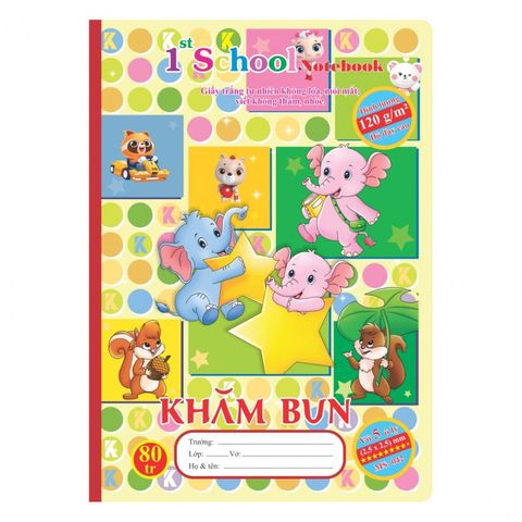 Combo 10 Quyển Vở Ô Ly Klong Hổ Nhi 80 Trang MS042 - Giấy Trắng Tự Nhiên, Chống Lóa Mỏi Mắt, Hỗ Trợ Học Tập Cho Trẻ Em