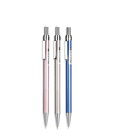 Combo 3 Bút Chì Kim 0.7mm Deli Thân Kim Loại Có Đầu Tẩy E6493 - Bút Viết Đẹp, Bền, Dùng Cho Học Sinh và Văn Phòng