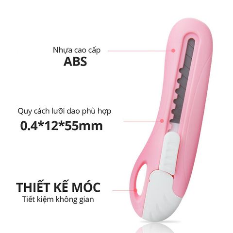 Dao Rọc Giấy Mini Deli 55mm 2024 - Thép SK5 Sắc Bén, Thiết Kế Bỏ Túi, Nhiều Màu Sắc Thời Thượng, Dụng Cụ Tiện Lợi