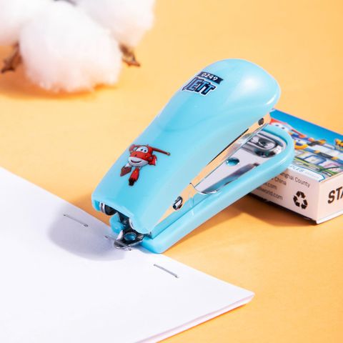 Dập Ghim Mini 10 Deli Superwings E0249 - Tiện Dụng, Hình Ảnh Bắt Mắt, Hộp Ghim Kèm Theo - Phù Hợp Học Sinh, Sinh Viên