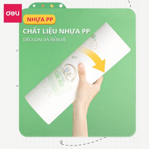 File lá học sinh A4 Deli Vương Nguyên YYDL 72747/72748 - Nhựa PP bền, trong suốt, bìa bắt mắt, sticker dễ thương, sắp xếp gọn gàng