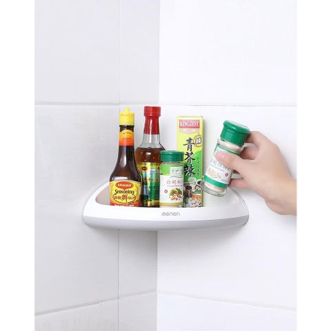 Kệ Góc Dán Tường Nhà Tắm Nhà Bếp Oenon - Nhựa ABS Chịu Lực, Thiết Kế Hiện Đại Tiết Kiệm Không Gian