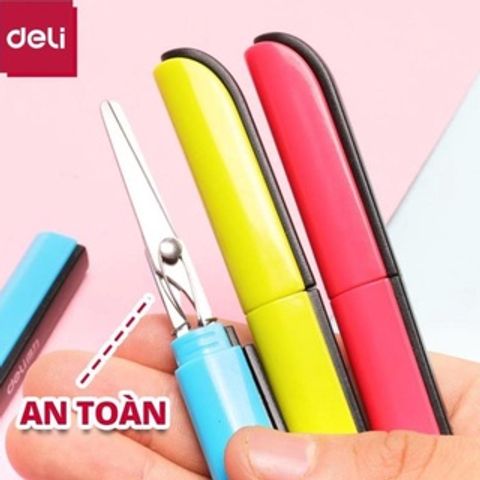 Kéo Mini Tiện Lợi Deli 600 Nhiều Màu - Dụng Cụ Thủ Công Gọn Nhẹ Cho Học Sinh, Nhân Viên Văn Phòng