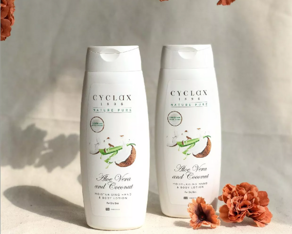 Lotion Dưỡng Ẩm Cyclax Aloe Vera & Dầu Dừa - Dưỡng Da Mềm Mại, Giảm Mụn Trứng Cá, Chăm Sóc Da Toàn Thân 250ml