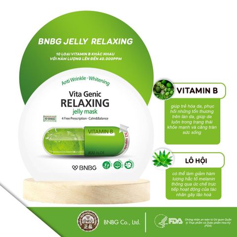 Mặt nạ BNBG Vitamin B - Hỗ trợ phục hồi và trẻ hóa da tổn thương, chiết xuất lô hội Jeju, 10 miếng 30ml - Dưỡng da khỏe mạnh, tươi sáng