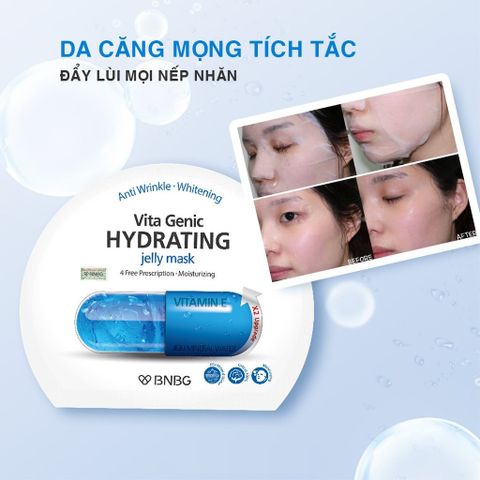 Mặt nạ BNBG Vitamin E Vita Genic - Hỗ trợ cấp nước và dưỡng ẩm sâu cho da, 10 miếng, Xuất xứ Hàn Quốc