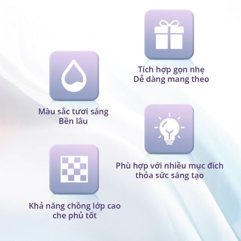 Bộ màu nước acrylic tuýp 5ml Deli 12/18/24 màu 73913/73914/73915 - Màu sắc tươi sáng, không độc hại, phù hợp cho vẽ tranh và nghệ thuật
