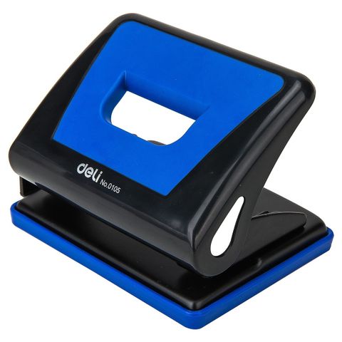 Máy đục lỗ 15 tờ Deli E0105 - Thiết kế tiện dụng, lưỡi kim loại sắc bén và tay cầm thoải mái cho văn phòng phẩm chất lượng cao