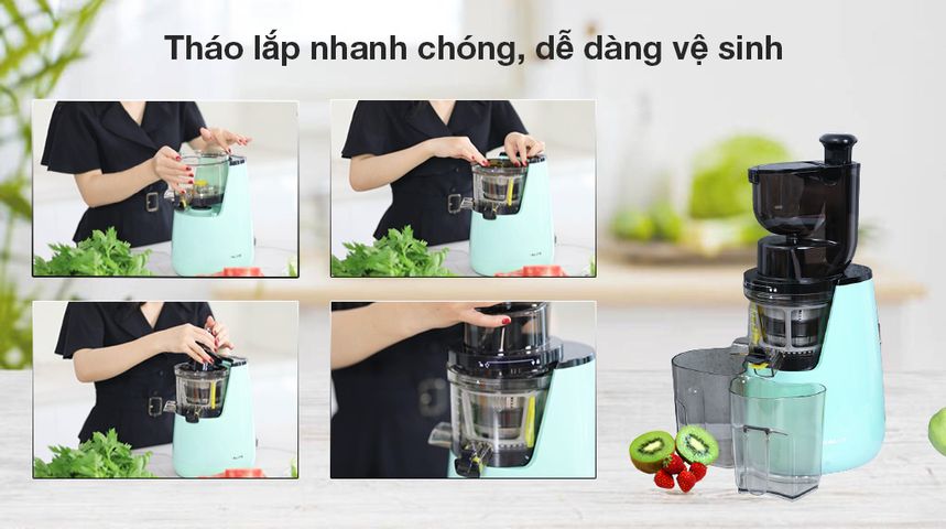 Máy Ép Chậm Kalite KL-598 - Ép Trái Cây Tối Ưu 400W, Thiết Kế Bền Bỉ, Dinh Dưỡng Tối Đa - Phù Hợp Gia Đình và Spa