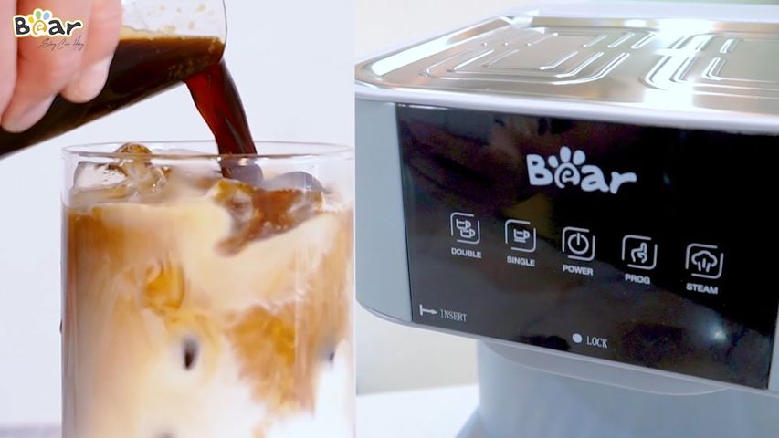 Máy Pha Cà Phê Tự Động Bear CF-B15V1 - Tạo Bọt Sữa Chuyên Nghiệp, Pha Espresso, Cappuccino, Hương Vị Đậm Đà, Dung Tích 1.5L