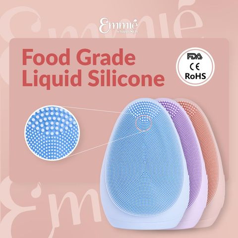 Máy rửa mặt Emmié Premium Facial Cleansing Brush - Sạch sâu, 7 chế độ rung, giúp da khỏe mạnh, dịu nhẹ, hỗ trợ chống lão hóa, bảo hành 12 tháng