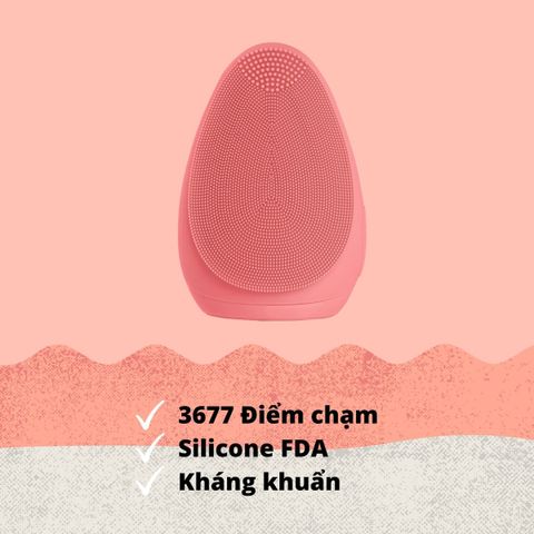 Máy rửa mặt Emmié Premium Facial Cleansing Brush - Sạch sâu, 7 chế độ rung, giúp da khỏe mạnh, dịu nhẹ, hỗ trợ chống lão hóa, bảo hành 12 tháng
