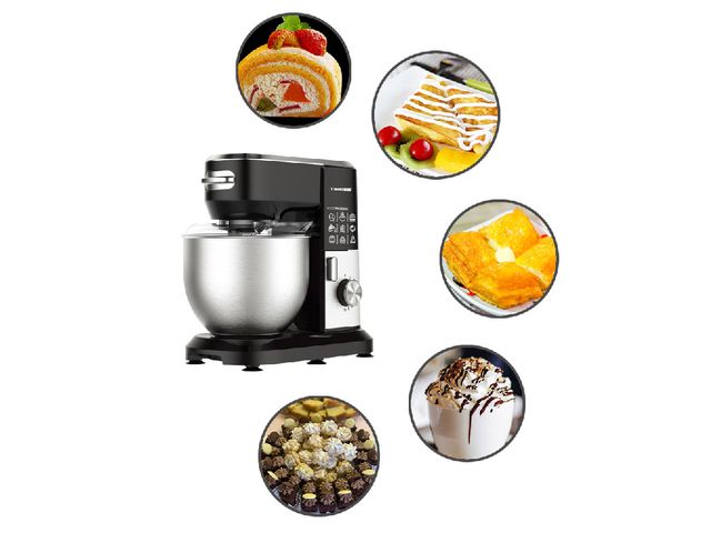 Máy Trộn Nhào Thực Phẩm Tiross TS5401 - Công Suất 1300W, 6 Lít, Chức Năng Đánh Trứng, Thiết Kế Sang Trọng, Nắp Chống Trào