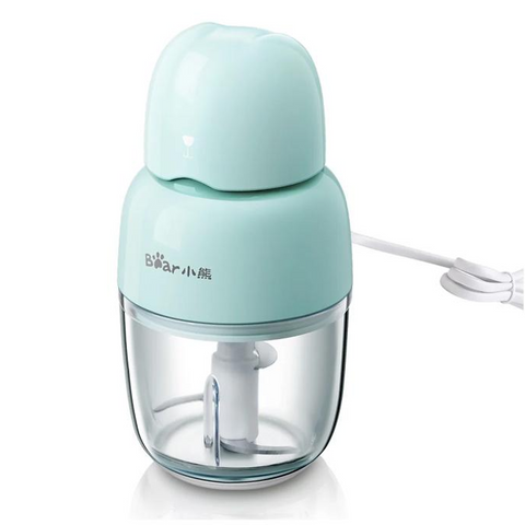Máy Xay Thực Phẩm Đa Năng Bear QSJ-B01P1 - Thiết Kế Nhỏ Gọn, 120W, Thủy Tinh Chịu Nhiệt, Lưỡi Dao Inox, Tiện Dụng Cho Bé Ăn Dặm