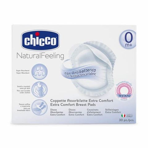 Miếng lót thấm sữa kháng khuẩn Chicco 20 miếng - Vải siêu thấm hút, chống trượt, thoáng khí cho mẹ & bé thoải mái, vệ sinh.