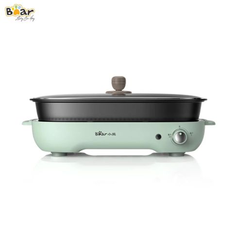 Nồi Lẩu Nướng 3 Khay Bear SUBE004 - Đa Năng 1200W, Chế Biến Nướng, Lẩu, Chiên Cho Gia Đình 3-6 Người, Dễ Dàng Sử Dụng