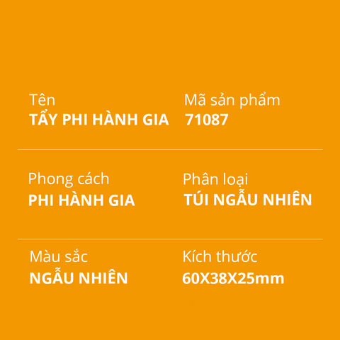 Tẩy Hình Phi Hành Gia Deli 71087 - Tẩy Dễ Thương Cho Trẻ Em, Thiết Kế Nhỏ Gọn, Không Làm Hỏng Giấy, Thích Hợp Trường Học